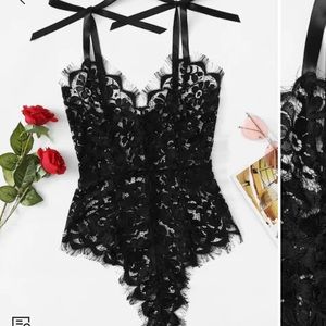Eyelash Lace Teddy Bodysuit